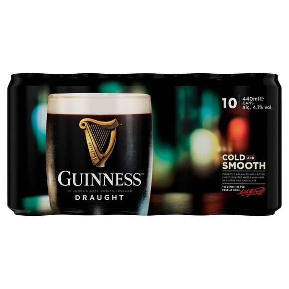 Guinness Draught Stout Beer Can 10 X 440ml